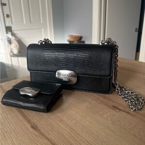 Coach Black Eliza Crossbody Bag & Wallet